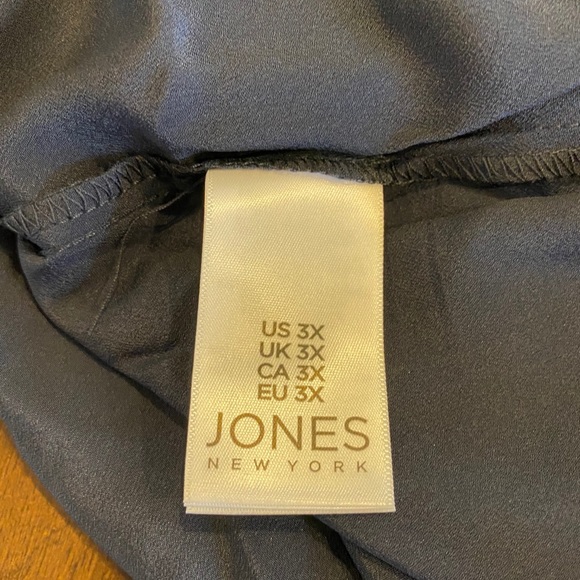 (Size 2X, 3X) NWT Jones New York Blue Multi Top - Picture 12 of 13